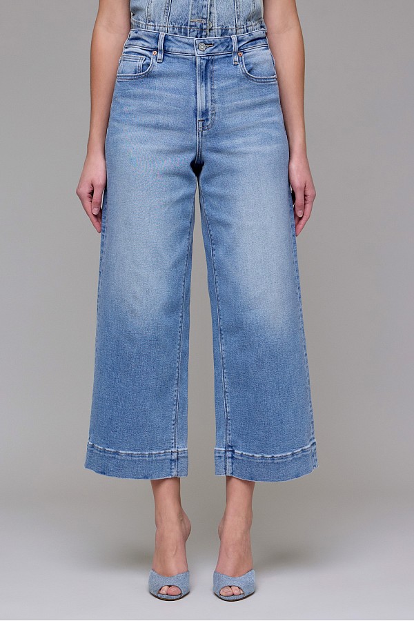 Medium Light Stretch Clean Crop Wideleg