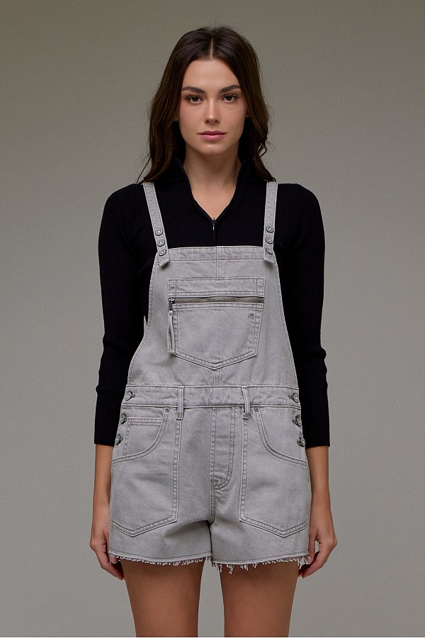 Gravel Color Super Soft 3" Inseam Shortall