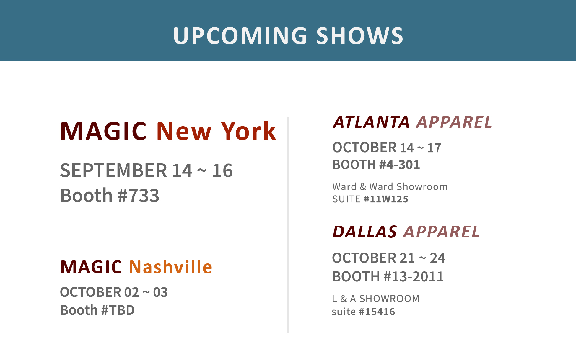 Show information